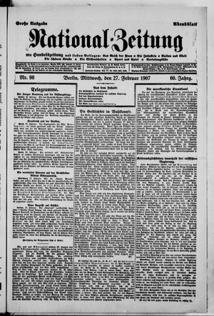 Nationalzeitung vom 27.02.1907
