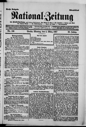 Nationalzeitung on Mar 4, 1907