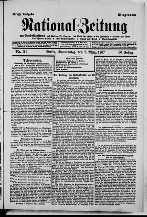 Nationalzeitung vom 07.03.1907