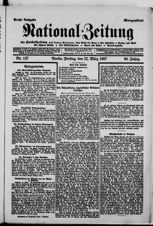 Nationalzeitung on Mar 22, 1907