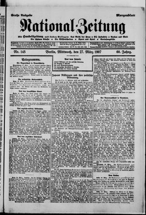 Nationalzeitung on Mar 27, 1907