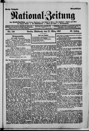 Nationalzeitung vom 27.03.1907