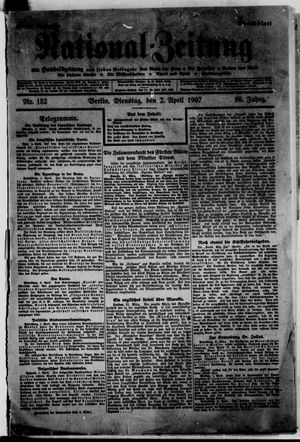 Nationalzeitung vom 02.04.1907