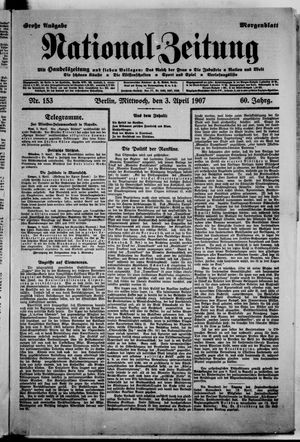Nationalzeitung vom 03.04.1907