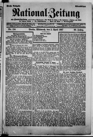 Nationalzeitung vom 03.04.1907