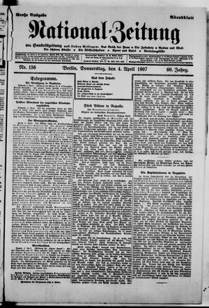 Nationalzeitung vom 04.04.1907