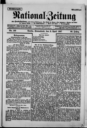 Nationalzeitung vom 06.04.1907