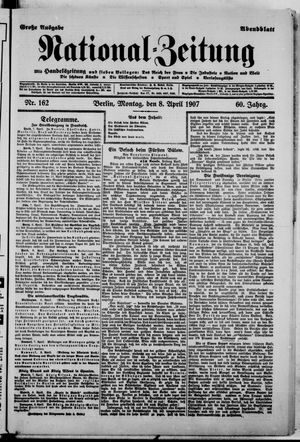 Nationalzeitung on Apr 8, 1907