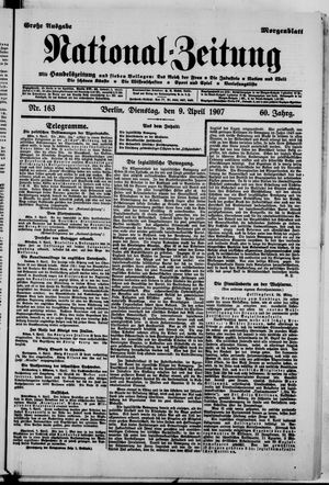 Nationalzeitung on Apr 9, 1907
