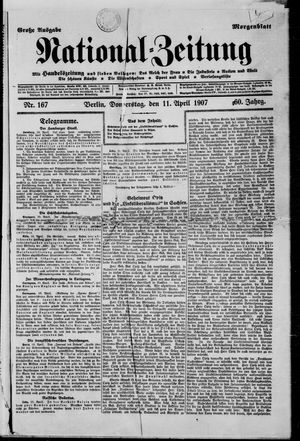 Nationalzeitung on Apr 11, 1907