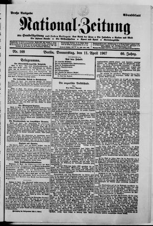 Nationalzeitung on Apr 11, 1907