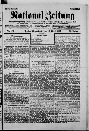 Nationalzeitung on Apr 13, 1907