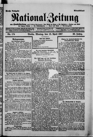Nationalzeitung on Apr 15, 1907