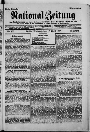 Nationalzeitung vom 17.04.1907