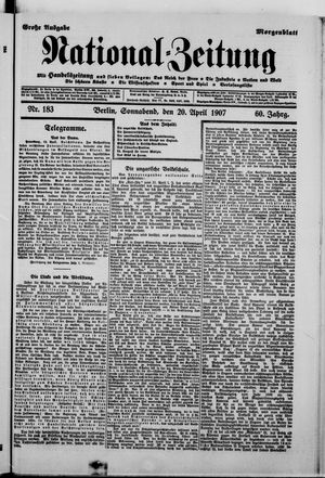 Nationalzeitung vom 20.04.1907