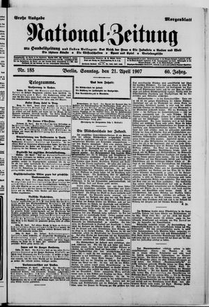 Nationalzeitung on Apr 21, 1907
