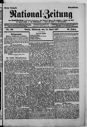 Nationalzeitung vom 24.04.1907
