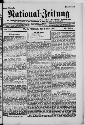 National-Zeitung vom 08.05.1907