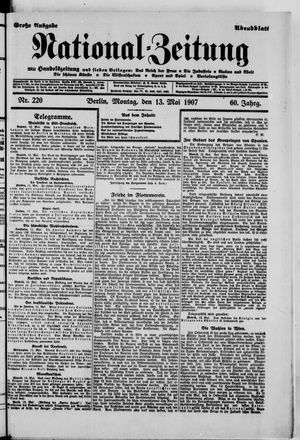 Nationalzeitung on May 13, 1907
