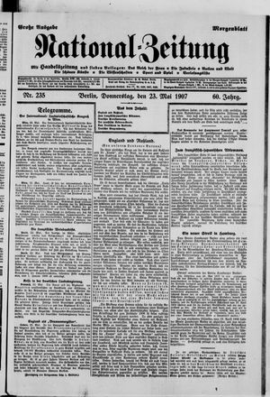 Nationalzeitung vom 23.05.1907