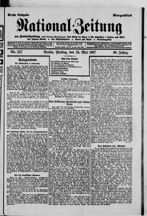 Nationalzeitung on May 24, 1907