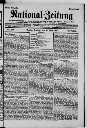 Nationalzeitung vom 31.05.1907