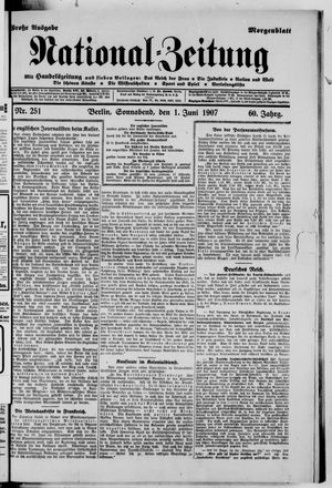 Nationalzeitung vom 01.06.1907