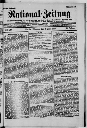 Nationalzeitung vom 03.06.1907