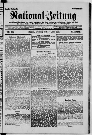 Nationalzeitung on Jun 7, 1907