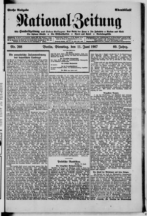 Nationalzeitung on Jun 11, 1907
