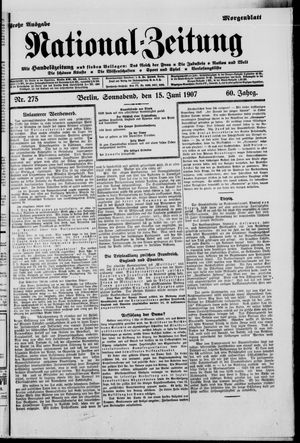 Nationalzeitung on Jun 15, 1907