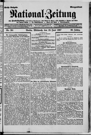 Nationalzeitung on Jun 19, 1907