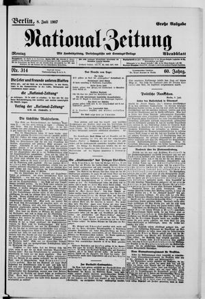 National-Zeitung on Jul 8, 1907