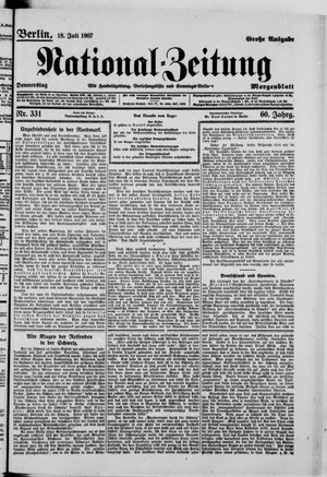 National-Zeitung vom 18.07.1907