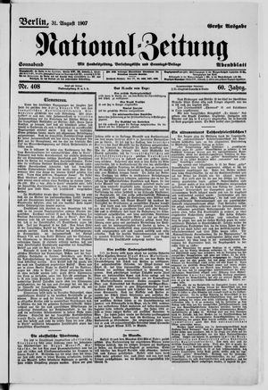 National-Zeitung vom 31.08.1907