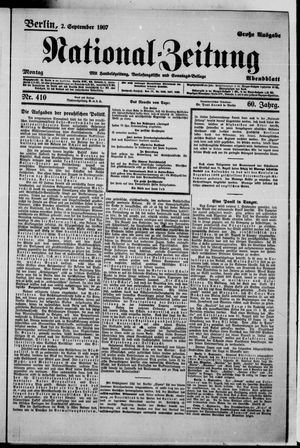National-Zeitung vom 02.09.1907