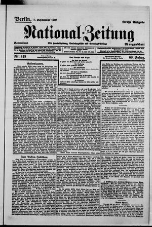 National-Zeitung vom 07.09.1907