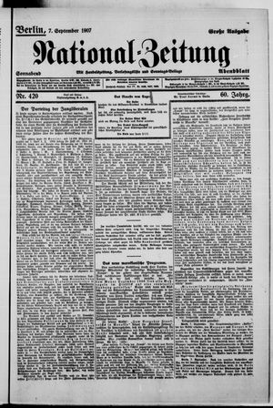 National-Zeitung vom 07.09.1907
