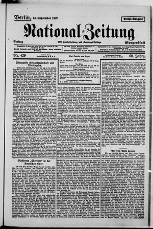 National-Zeitung vom 13.09.1907