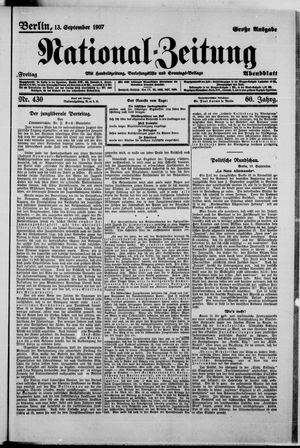National-Zeitung vom 13.09.1907