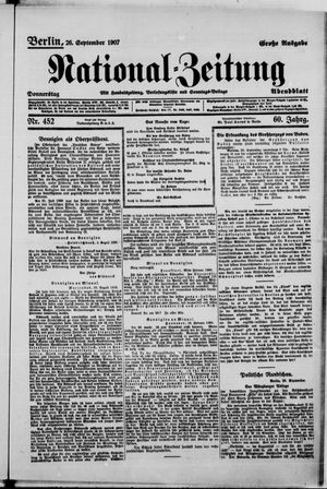 National-Zeitung vom 26.09.1907