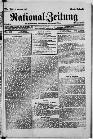 National-Zeitung on Oct 1, 1907