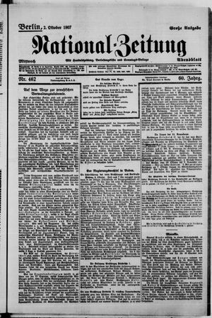 Nationalzeitung vom 02.10.1907