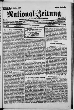 National-Zeitung vom 08.10.1907