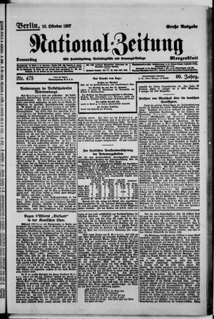 National-Zeitung on Oct 10, 1907