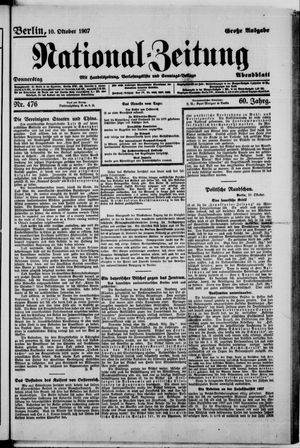 National-Zeitung on Oct 10, 1907
