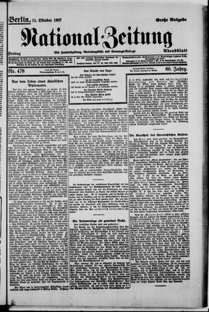 National-Zeitung vom 11.10.1907