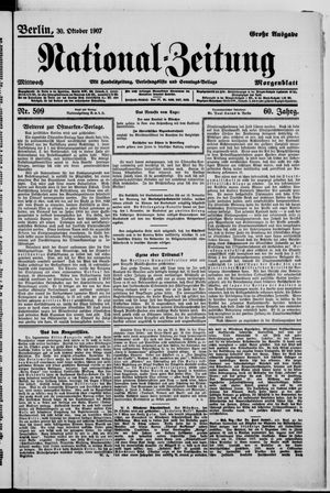 National-Zeitung on Oct 30, 1907