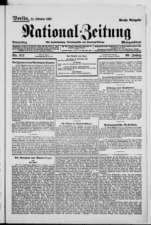 National-Zeitung vom 31.10.1907