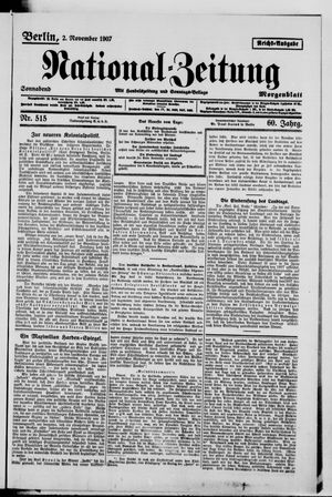 National-Zeitung vom 02.11.1907